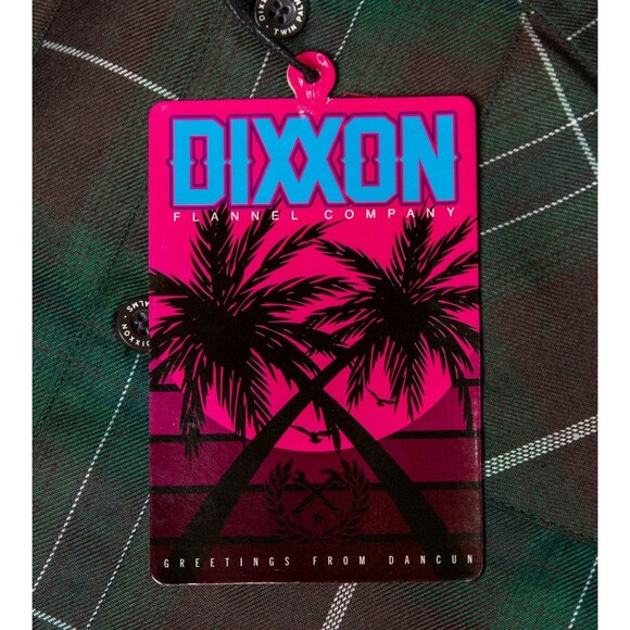 DIXXON Flannel Sz L Twin Palms Dancun Series New Sealed Bag - Picture 3 of 3